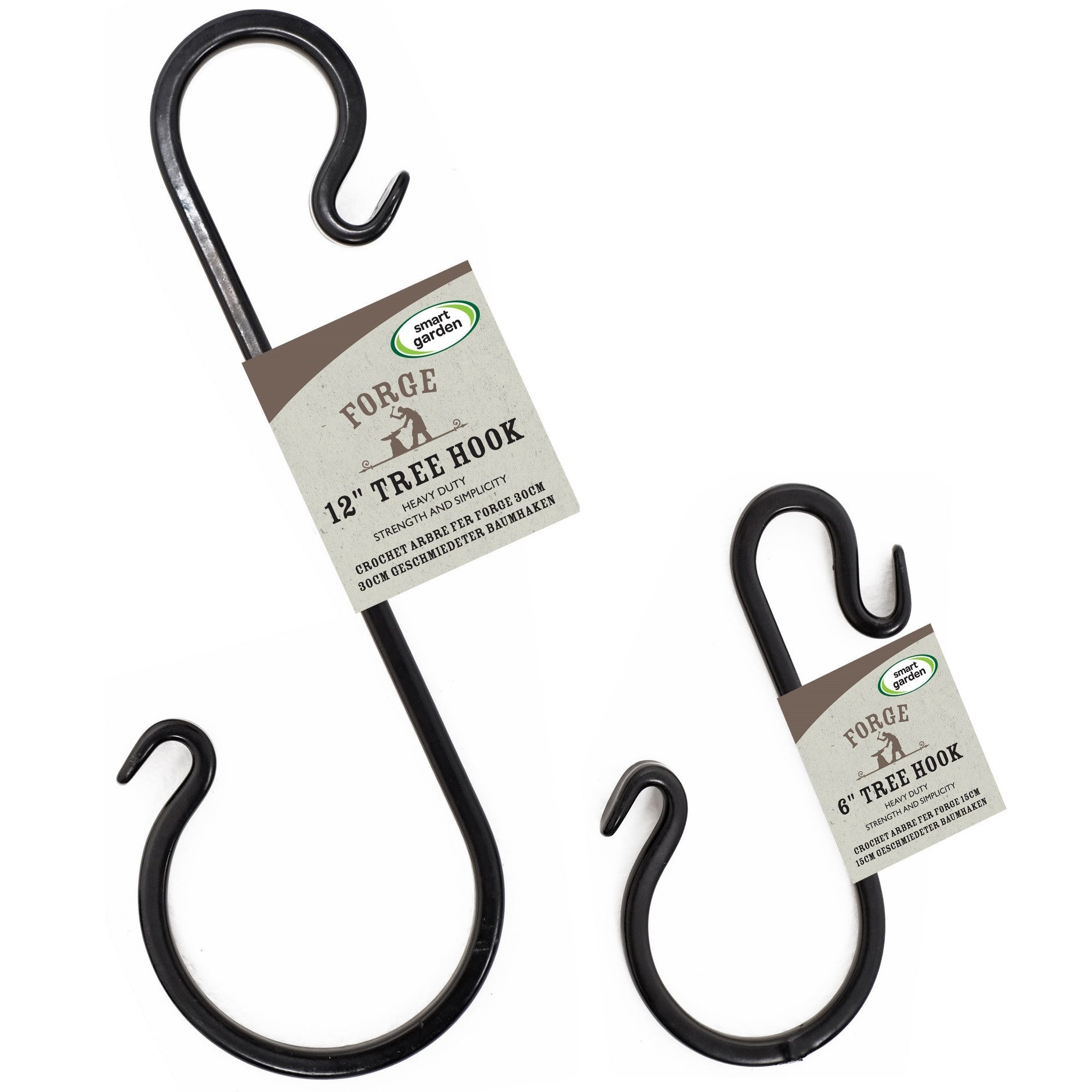Forge Tree Hooks Black - Various Sizes - Premium Baskets/Planters/Pots from Forge - Just $4.99! Shop now at W Hurst & Son (IW) Ltd
