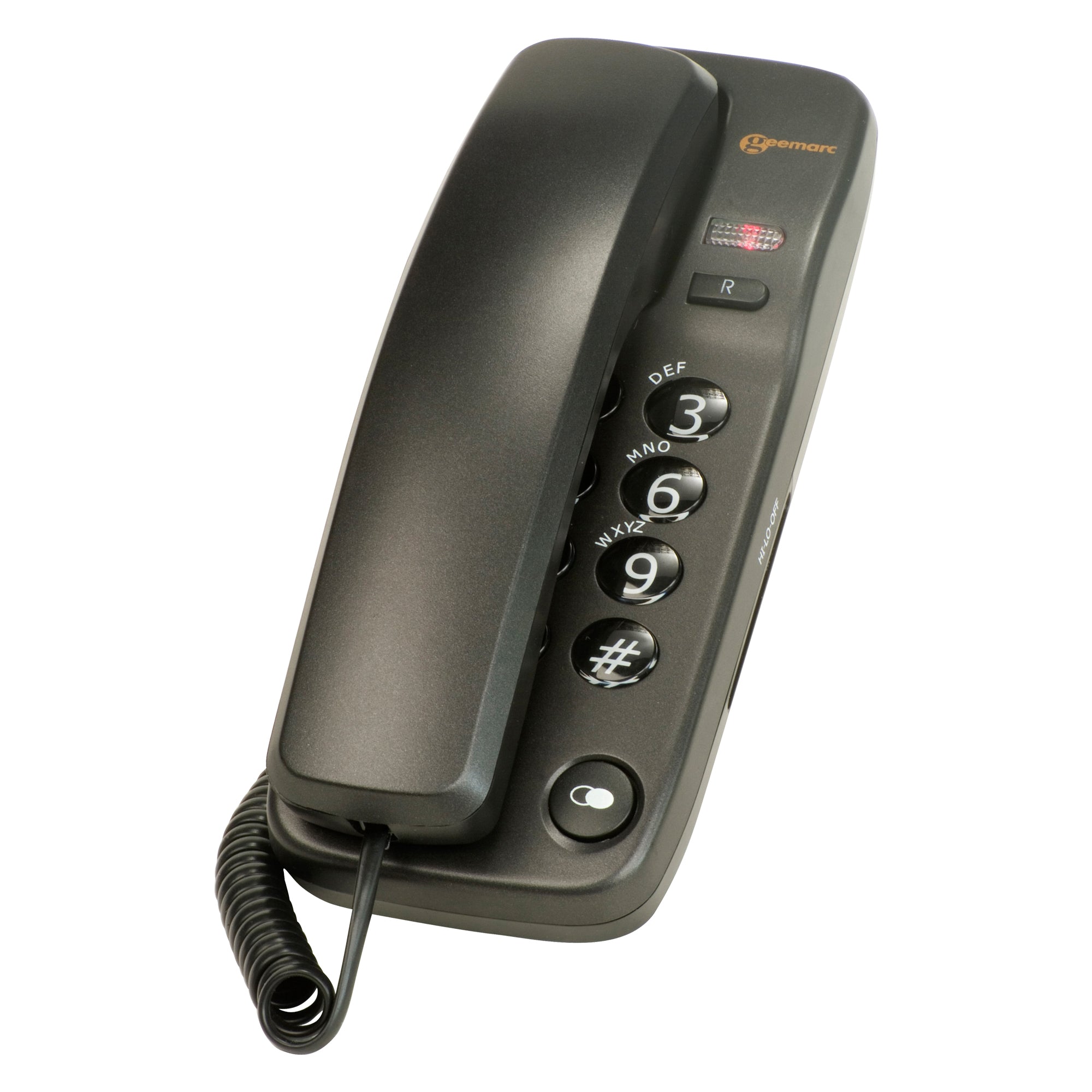 Geemarc 6050EGF Marbella Two Piece Telephone - Graphite Corded Telephones Geemarc Brand_Geemarc Collections_Telephones Electrical Geemarc Google Product phones computing sound & vision Product Type_Corded Telephones RKW Telephones