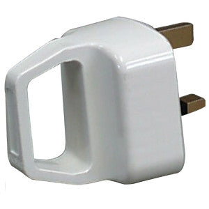 Electrical Plug 13 Amp White with Handle - Premium Plug Adaptors Etc. from JEGS - Just $2.50! Shop now at W Hurst & Son (IW) Ltd