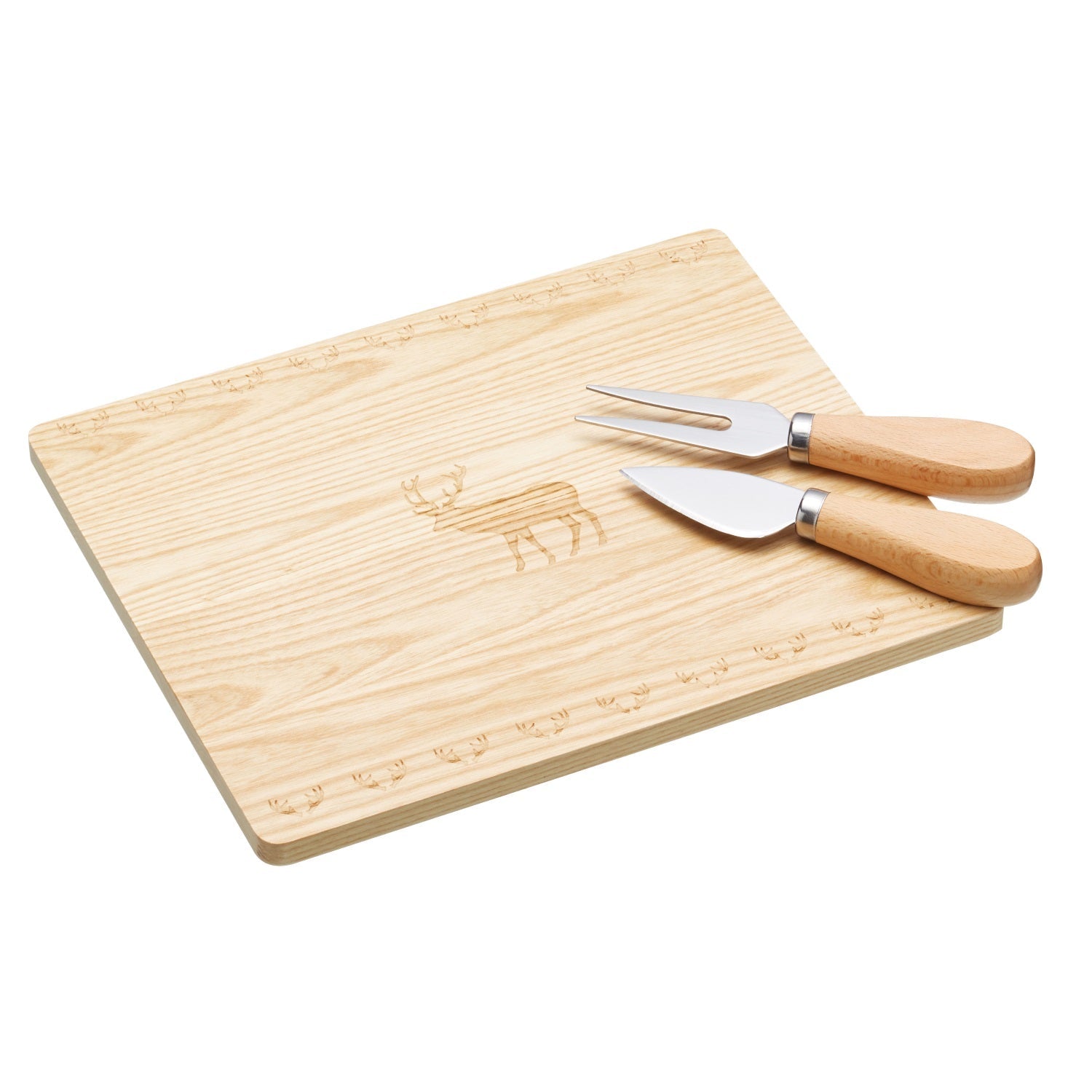 Kitchencraft KCXMCHEESE Rustic Cheese Board Serving Set - Premium Cheese Knives from Kitchencraft - Just $12.95! Shop now at W Hurst & Son (IW) Ltd