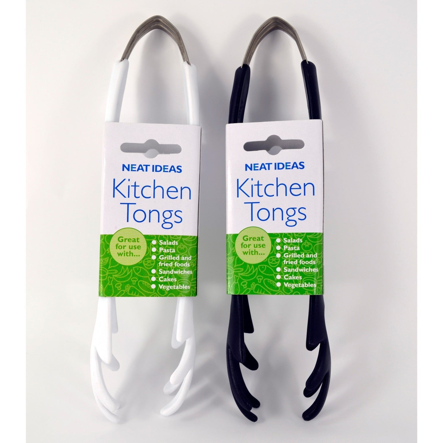 Neat Ideas 5022 Kitchen Tongs - Black or White Tongs Neat Ideas Google Product Kitchen Tools & Utensils Neat Ideas Product Type_Tongs Tongs Utensils