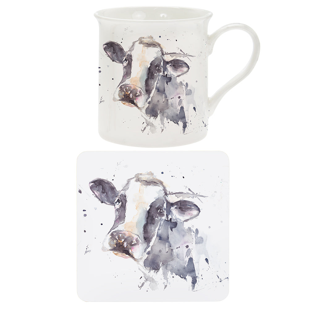 Country Life LP34126 Fine China Mug & Coaster - Cow - Premium Mug Sets from LESSER & PAVEY - Just $5.99! Shop now at W Hurst & Son (IW) Ltd