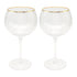 Lesser & Pavey LP49236 Elegance Glassware 2 Gin Glasses - Gold Deco Drinking Glasses LESSER & PAVEY Brand_Lesser and Pavey Collections_Glassware Dining & Tableware Drinking Glasses Glassware Google Product Jan23 Kitchen & Dining Lesser & Pavey Mark.Williams Product Type_Drinking Glasses The Leonardo Collection