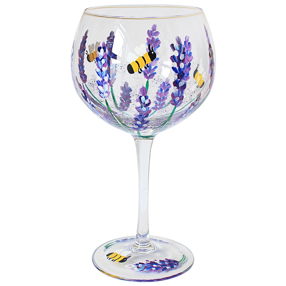 Lesser & Pavey LP49753 Gin Glass - Bees & Lavender - Premium Drinking Glasses from LESSER & PAVEY - Just $9.95! Shop now at W Hurst & Son (IW) Ltd