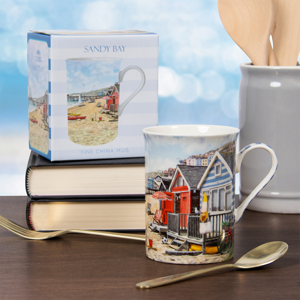 Lesser & Pavey LP94778 Sandy Bay Fine China Mug Mugs LESSER & PAVEY Brand_Lesser and Pavey Collections_Mugs Cups and Saucers Dining & Tableware Feb23 Google Product Kitchen & Dining Lesser & Pavey Mark.Williams mug mugs Mugs Cups & Saucers Product Type_Single Mugs SandyBay2