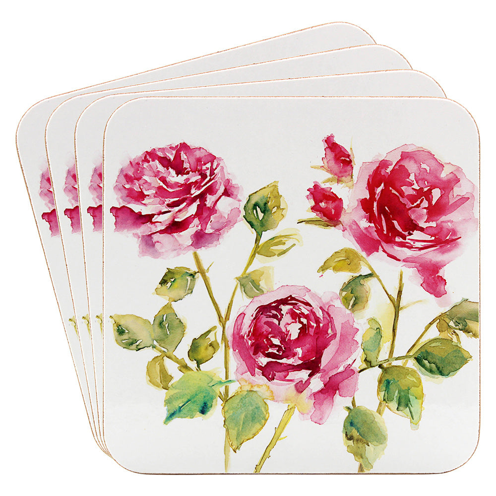 Lesser & Pavey LP95476 Rose Garden Coasters Set of 4 - Premium Coasters from LESSER & PAVEY - Just $2.75! Shop now at W Hurst & Son (IW) Ltd