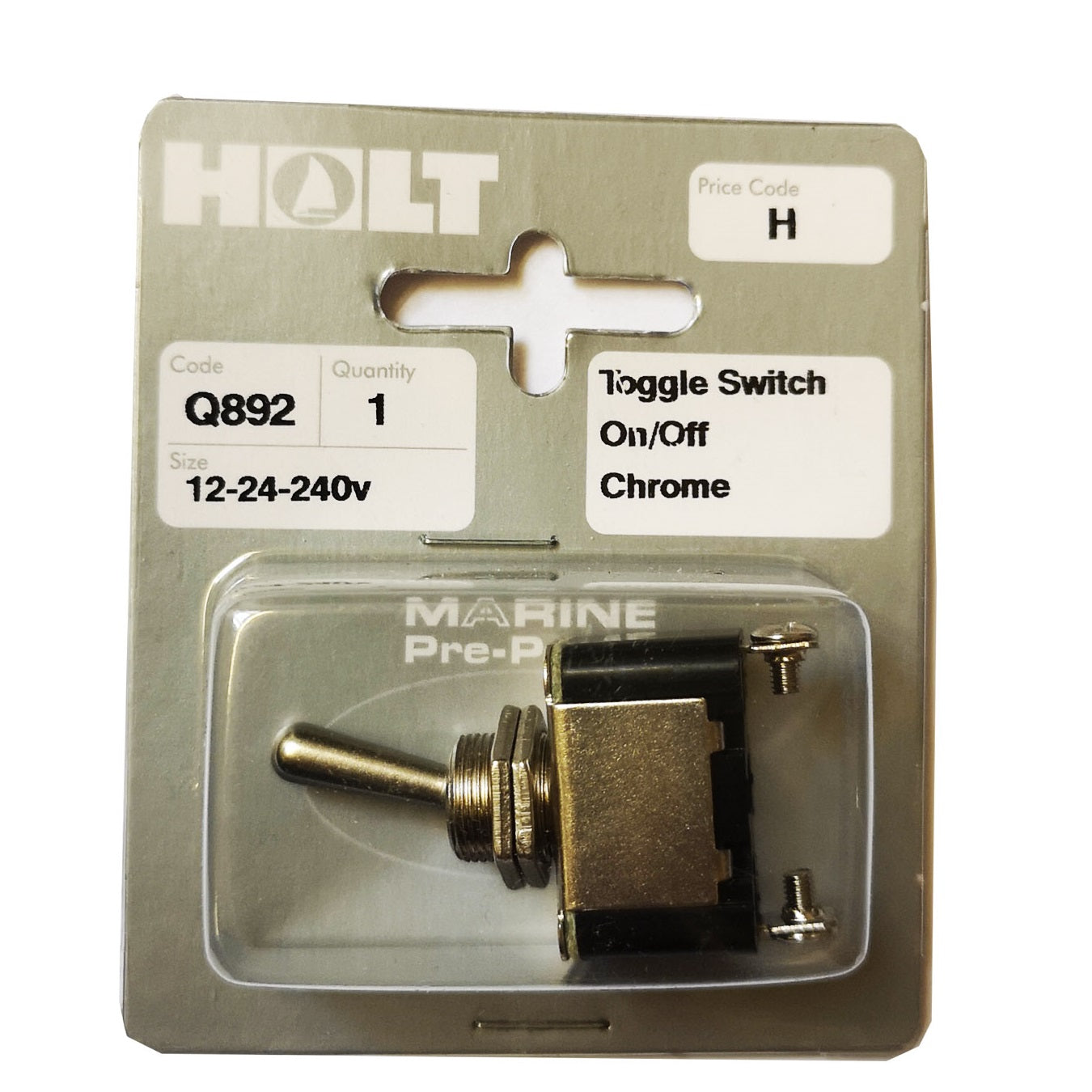 Holt Marine Q892 Chrome Toggle Switch 12-24-240v 16amp Black Switches Holt Marine Brand_Holt Marine Collections_Switches Electrical Fittings Electrical Fittings & Fixings Google Product Holt Marine Product Type_Switches Switches