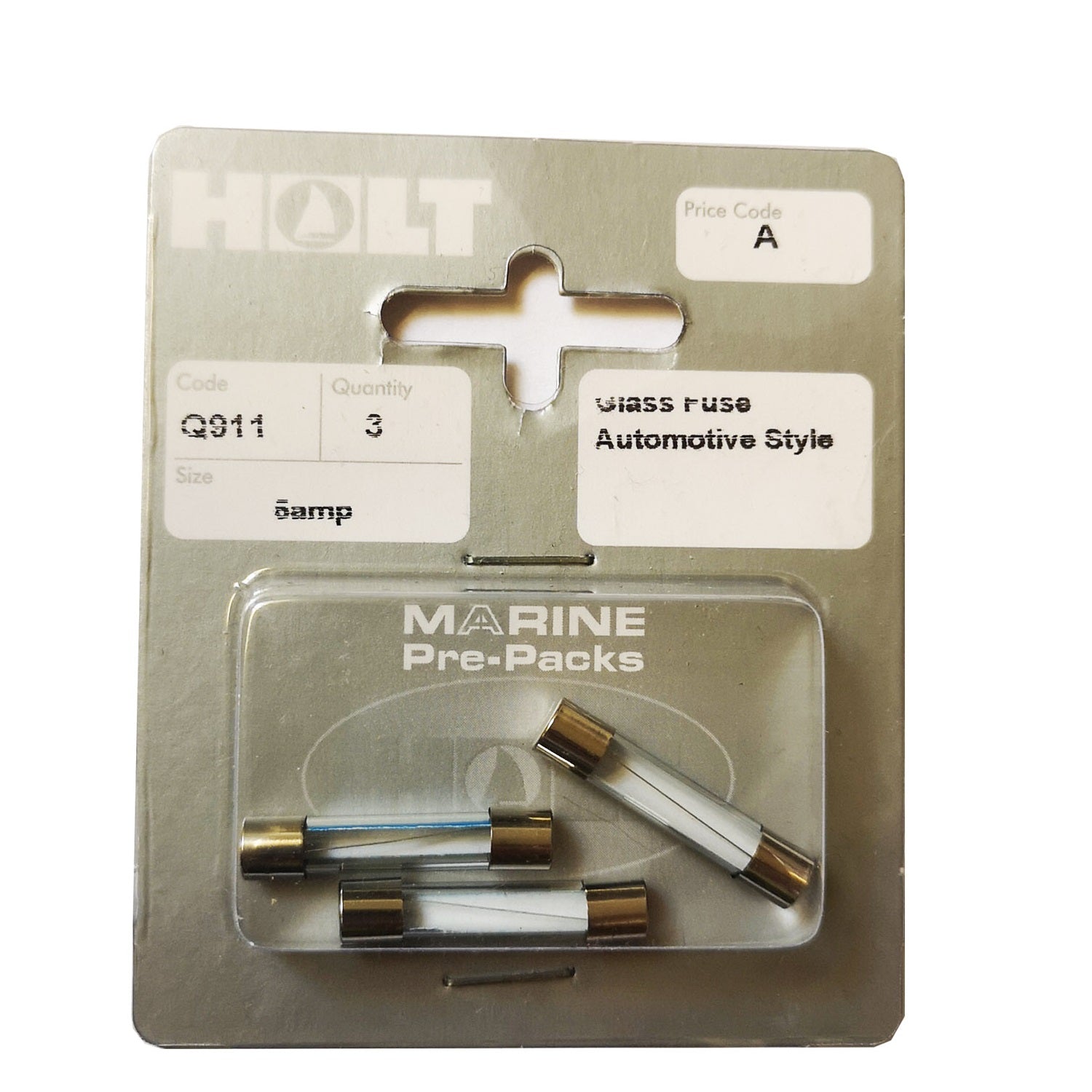 Holt Marine Q911 Automotive Style Glass Fuse Pkt3 - 5amp - Premium Fuses from Holt Marine - Just $1.99! Shop now at W Hurst & Son (IW) Ltd