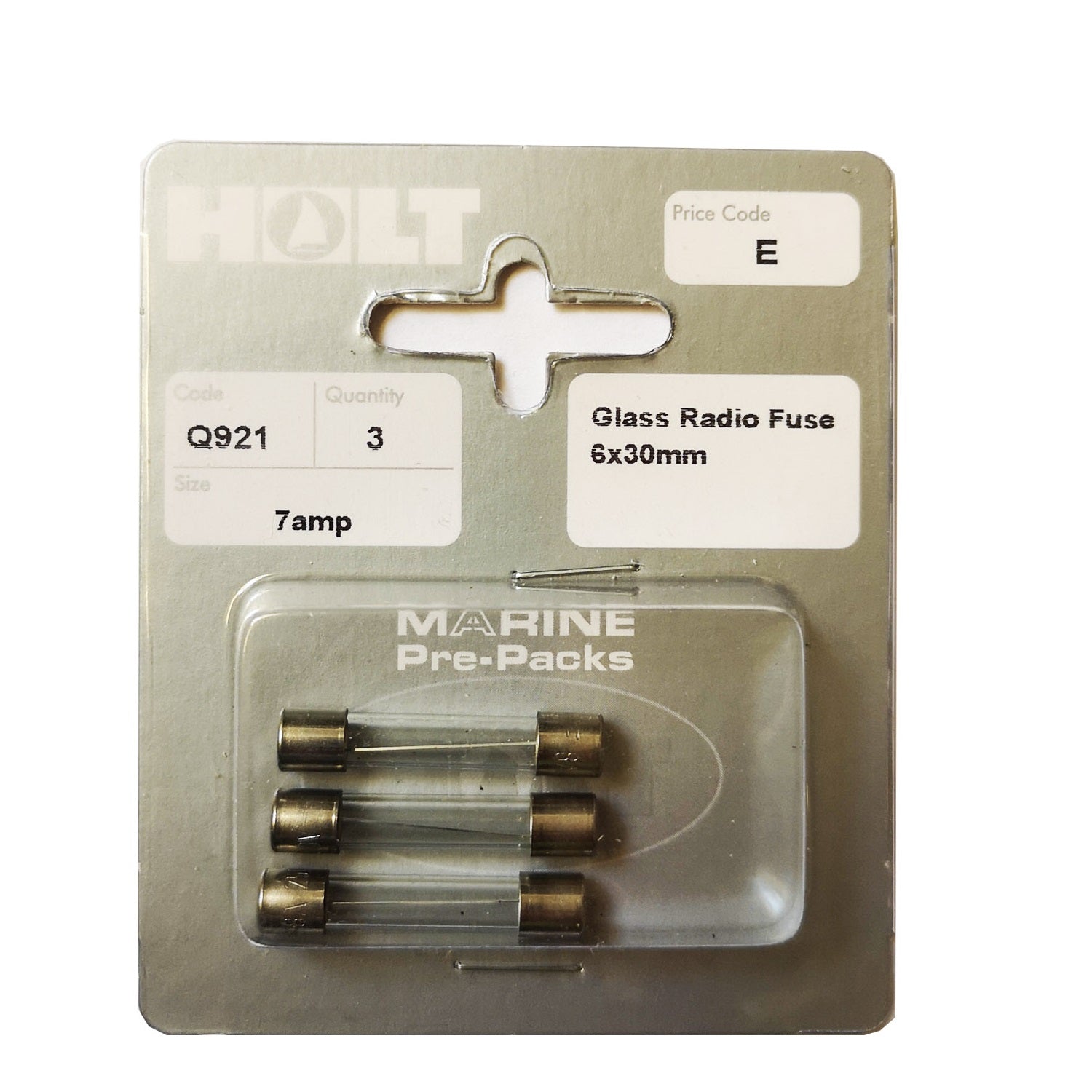 Holt Marine Q921 Glass Radio Fuse Pkt3 - 7amp - Premium Fuses from Holt Marine - Just $6.5! Shop now at W Hurst & Son (IW) Ltd