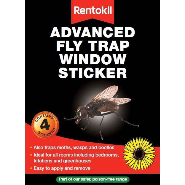 Rentokil FW35 Advanced Fly Trap Window Stickers - Pack of 4 - Premium Insect from Rentokil - Just $4.15! Shop now at W Hurst & Son (IW) Ltd