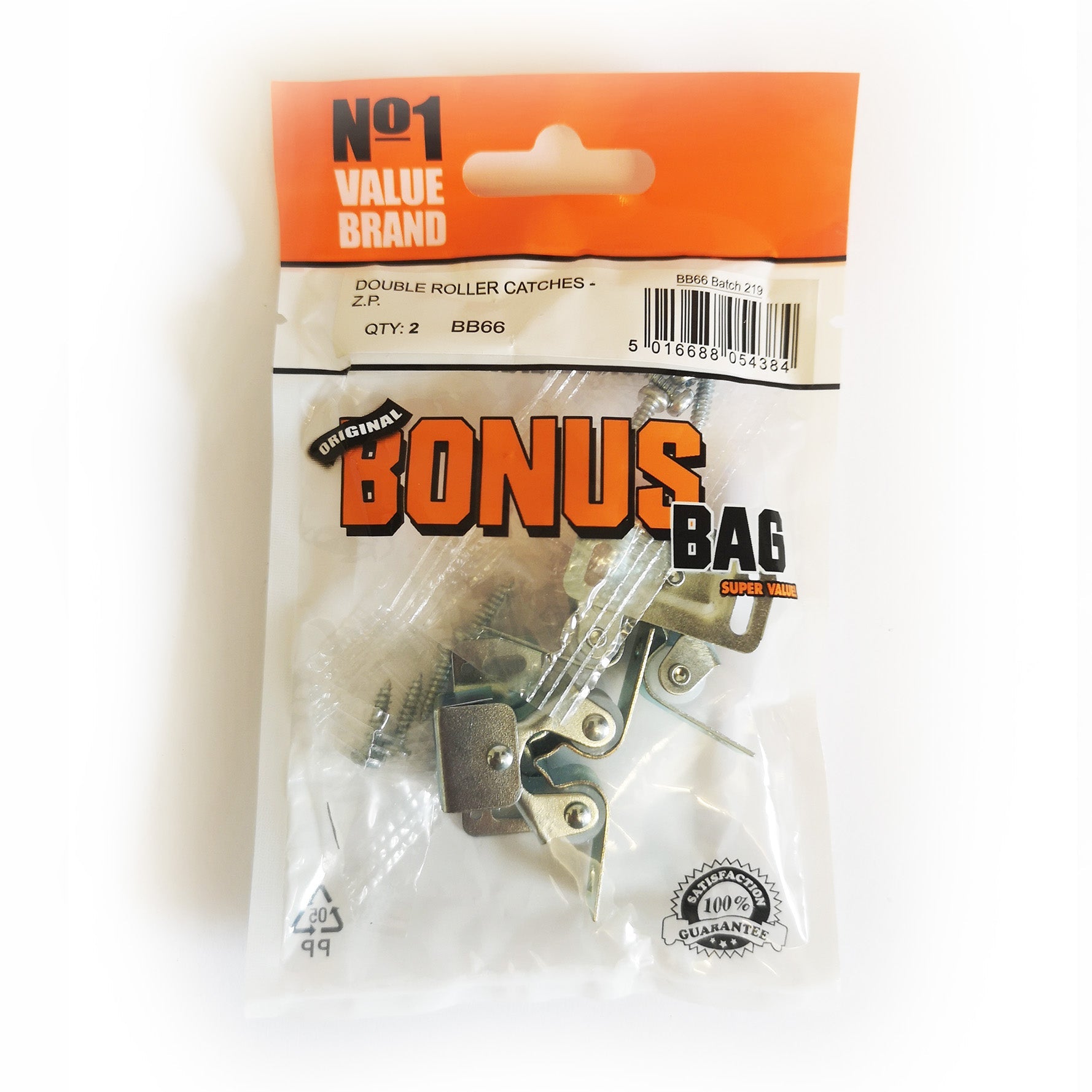 Bonus Bag BB66 Double Roller Catches ZP Pack of 2 - Premium Catches from Select Hardware - Just $2.1! Shop now at W Hurst & Son (IW) Ltd