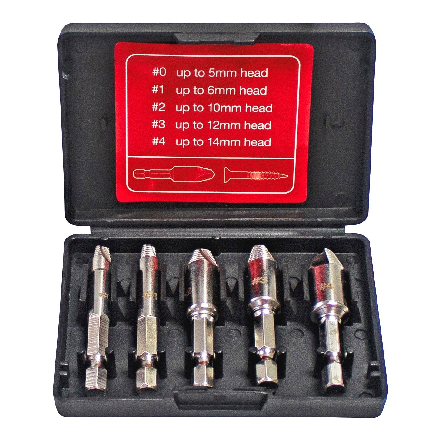 Amtech S0905 Cross Head Screw Remover 5Pce Set - Premium Screw Extractors from Am-Tech - Just $4.60! Shop now at W Hurst & Son (IW) Ltd