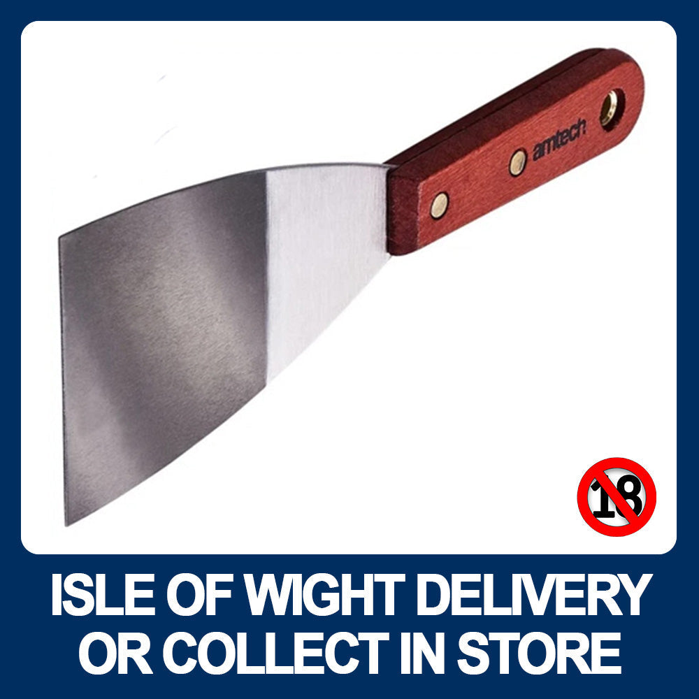 Amtech G0800 Heavy Duty Scraper 3" (75mm) With Wooden Handle - Premium Strippers from DK Tools - Just $3.95! Shop now at W Hurst & Son (IW) Ltd