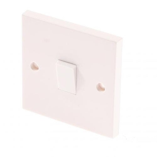 Lightswitch 1 Gang 2 Way - White - Premium Switches from SMJ - Just $1.5! Shop now at W Hurst & Son (IW) Ltd