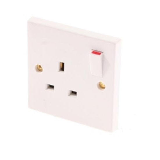Switched Socket 13A 1Gang White - Premium Indoor Sockets from SMJ - Just $2.2! Shop now at W Hurst & Son (IW) Ltd