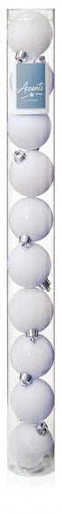 Premier Decorations TD126268W Baubles White 60cm 10pk Baubles Premier Decorations Brand_Premier Decorations Christmas Products CHRISTMAS SALE Collections_All Things Christmas Google Product Premier Display Product Type_Baubles Tree Decorations