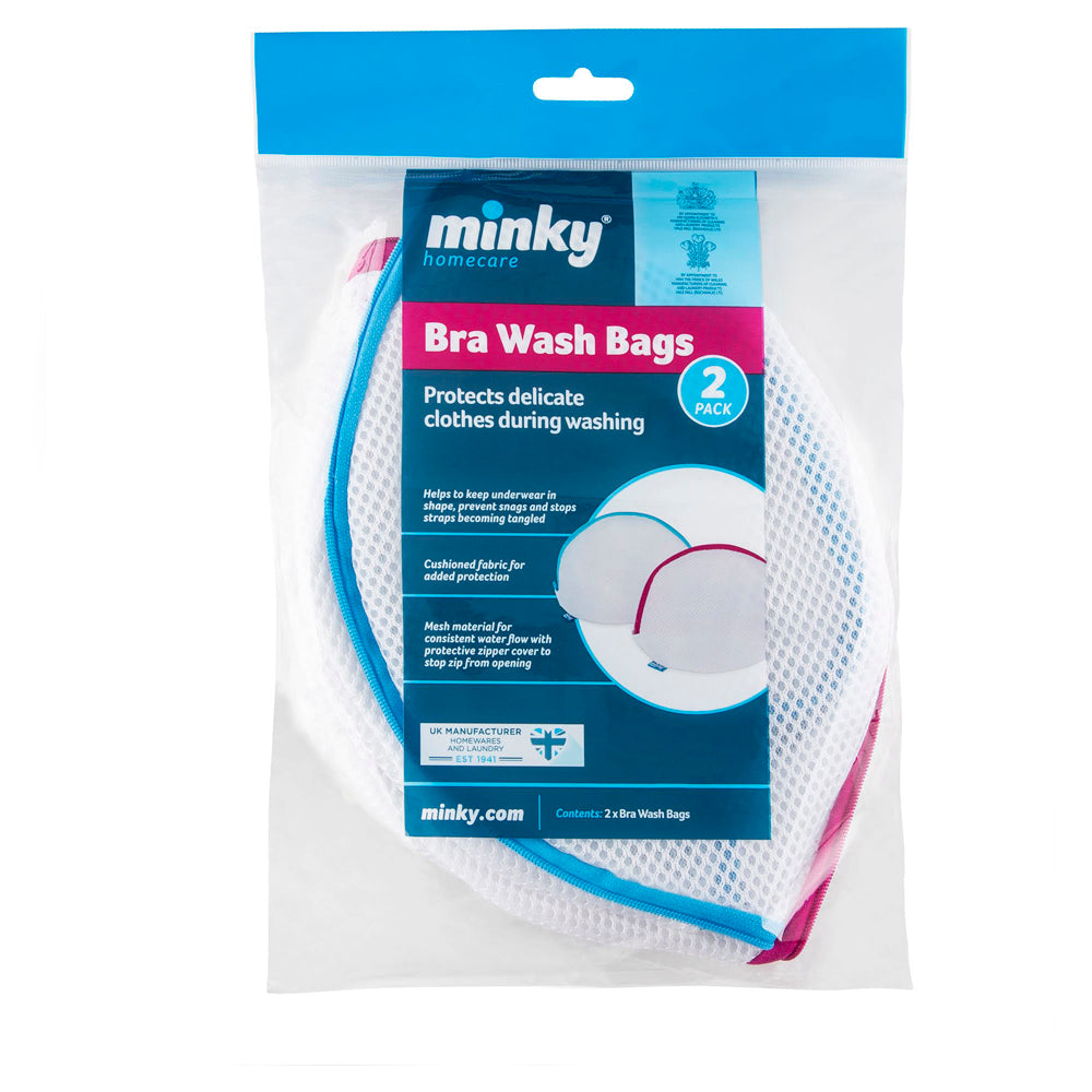 Minky TT70401201 Bra Wash Bag - Pack of 2 - Premium Laundry Accessories from Vale Mill - Just $5.4! Shop now at W Hurst & Son (IW) Ltd