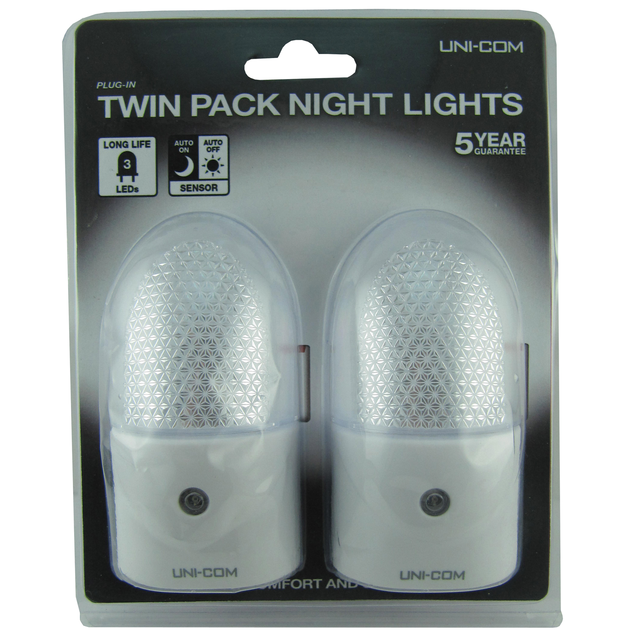 Uni-Com 61663 Night Lights Twin Pack Night Lights / Security Uni-Com Brand_Uni-com Collections_Torches / Lanterns Energy Energy Save Google Product Home/Garden Moneysaving Product Type_ Night Lights / Security Save me money Save on Lighting security Torches & Lanterns Uni-com