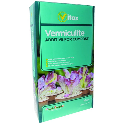 Vitax 6VMV10 Vermiculite Additive For Compost 10Ltr - Premium Compost from VITAX - Just $9.95! Shop now at W Hurst & Son (IW) Ltd