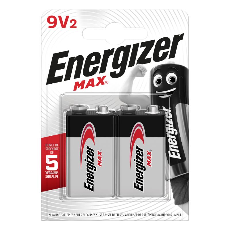 Energizer MAX 9V Alkaline Batteries (Pack 2) - Premium Button Cell Batteries from Energizer - Just $5.48! Shop now at W Hurst & Son (IW) Ltd