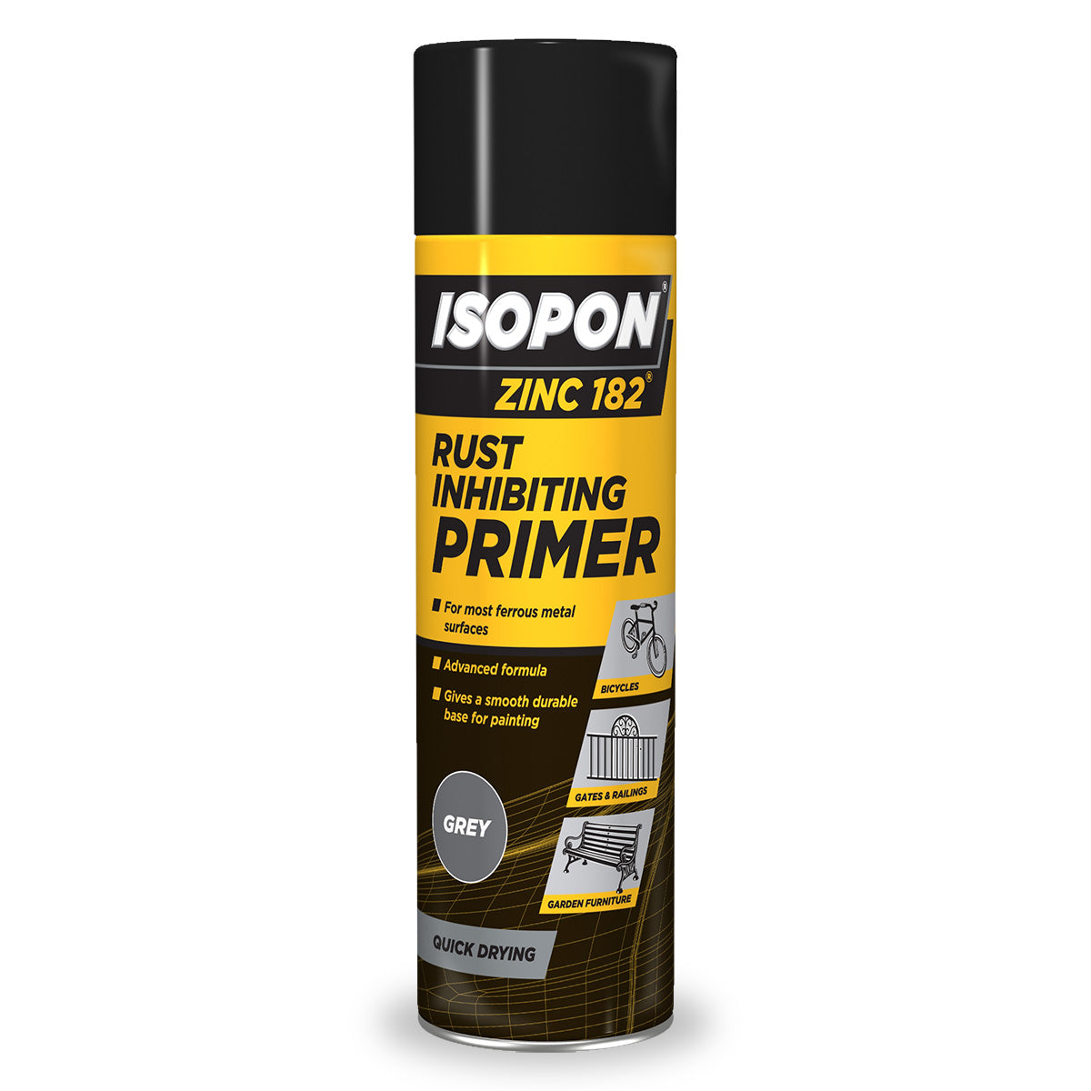 Isopon Z182/AL Zinc 182 Rust Inhibiting Primer Grey 450ml Aerosol - Premium Metal Primer from U-Pol - Just $16.5! Shop now at W Hurst & Son (IW) Ltd