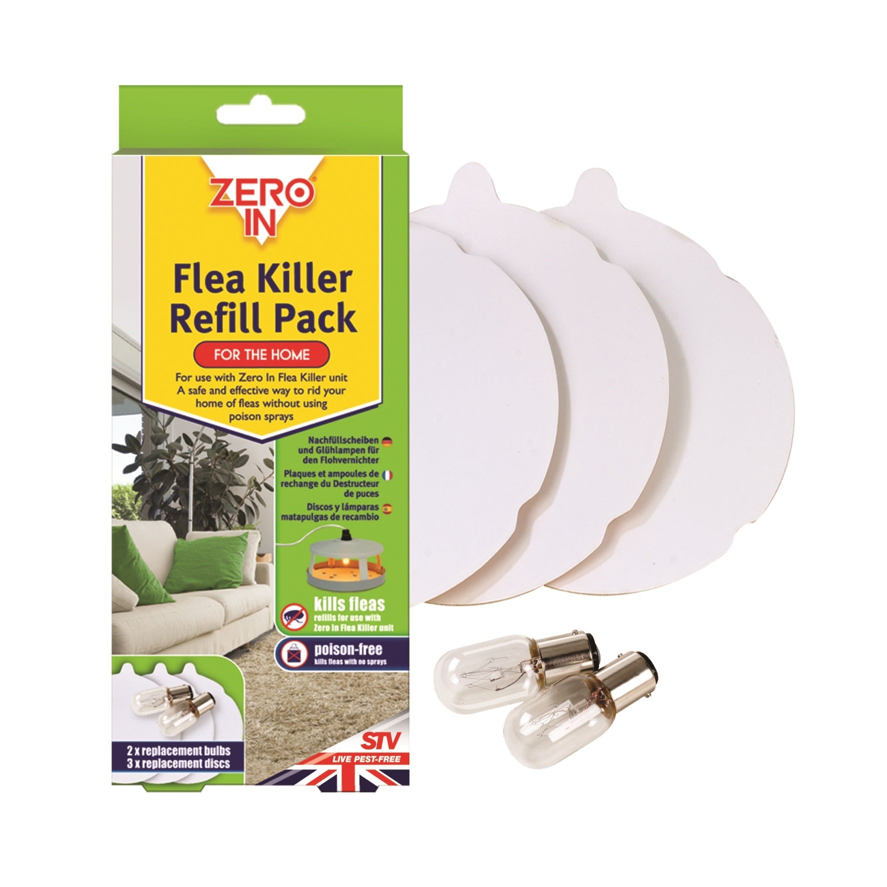 Zero In ZER019 Flea Killer Refill Pack Flea Killer STV Brand_STV Brand_Zero In Collections_Insect Control Google Product Insect Control Pest Control Product Type_Flea Killer Product Type_Insect STV Zeroin