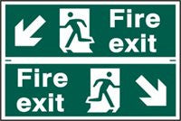 PVC Safety Signs - Fire Exit 300x200mm - Various - Premium Signs / Numbers from Centurion - Just $6.95! Shop now at W Hurst & Son (IW) Ltd