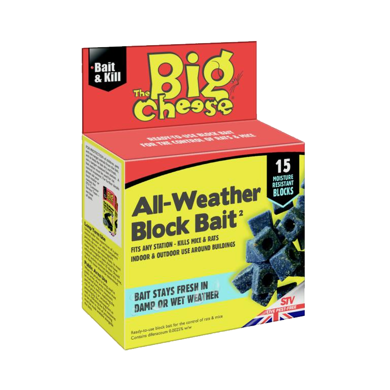 The Big Cheese STV212 All Weather Block Bait - Pack of 15 - Premium Rodent from Stv - Just $6.7! Shop now at W Hurst & Son (IW) Ltd