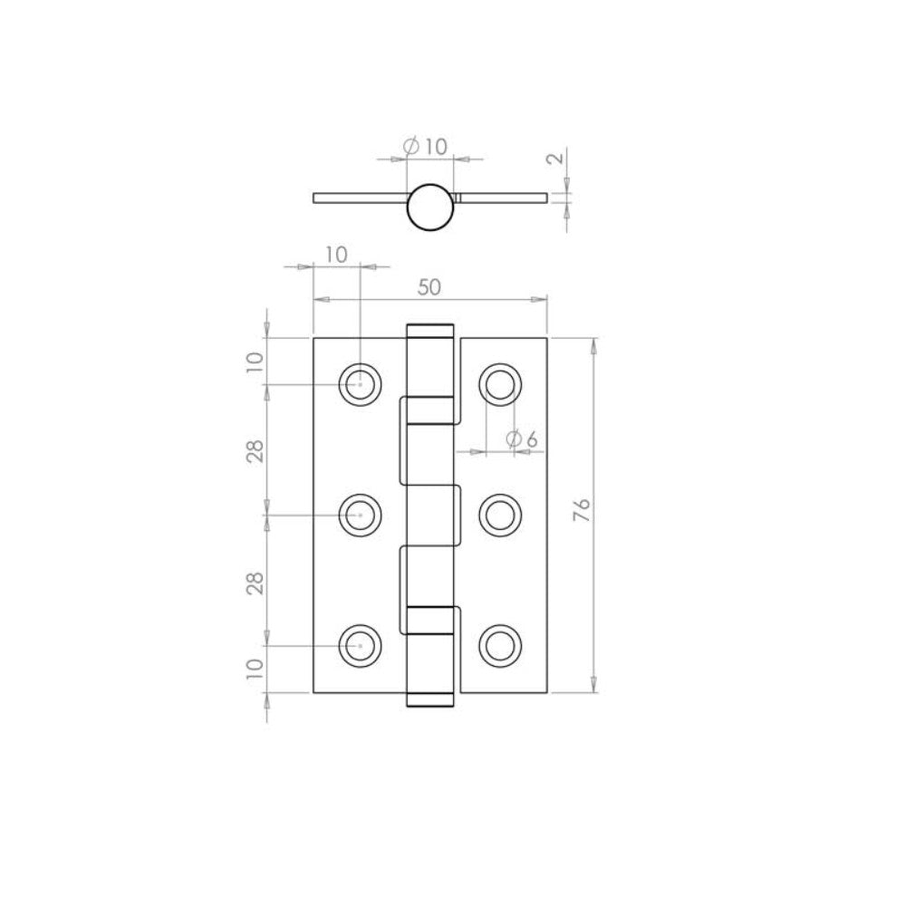 Frelan Polished Stainless Steel Bearing Butt Hinge - Various Sizes - Sold in Pairs J9502PS-76mm Hinges Frelan Hardware Brand_Frelan Collections_Hinges Door Furniture Frelan Hardware Google Product Hinge Hinges Ironmongery Product Type_Hinges Security & General Ironmongery