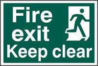 PVC Safety Signs - Fire Exit 300x200mm - Various - Premium Signs / Numbers from Centurion - Just $6.95! Shop now at W Hurst & Son (IW) Ltd
