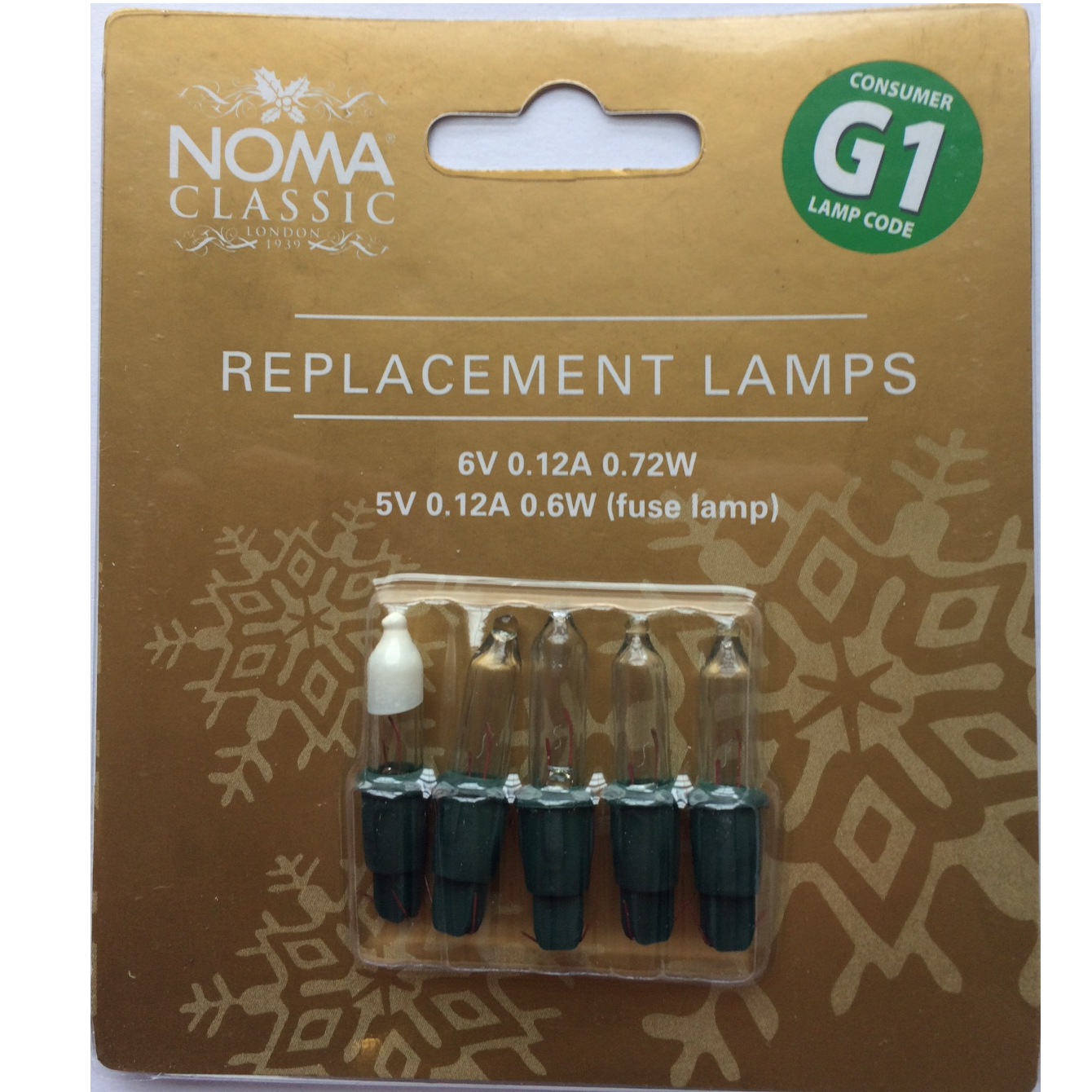 Noma Classic 0344C Replacement Lamps - G1 Clear - Premium Christmas Lights from Noma - Just $3.4! Shop now at W Hurst & Son (IW) Ltd