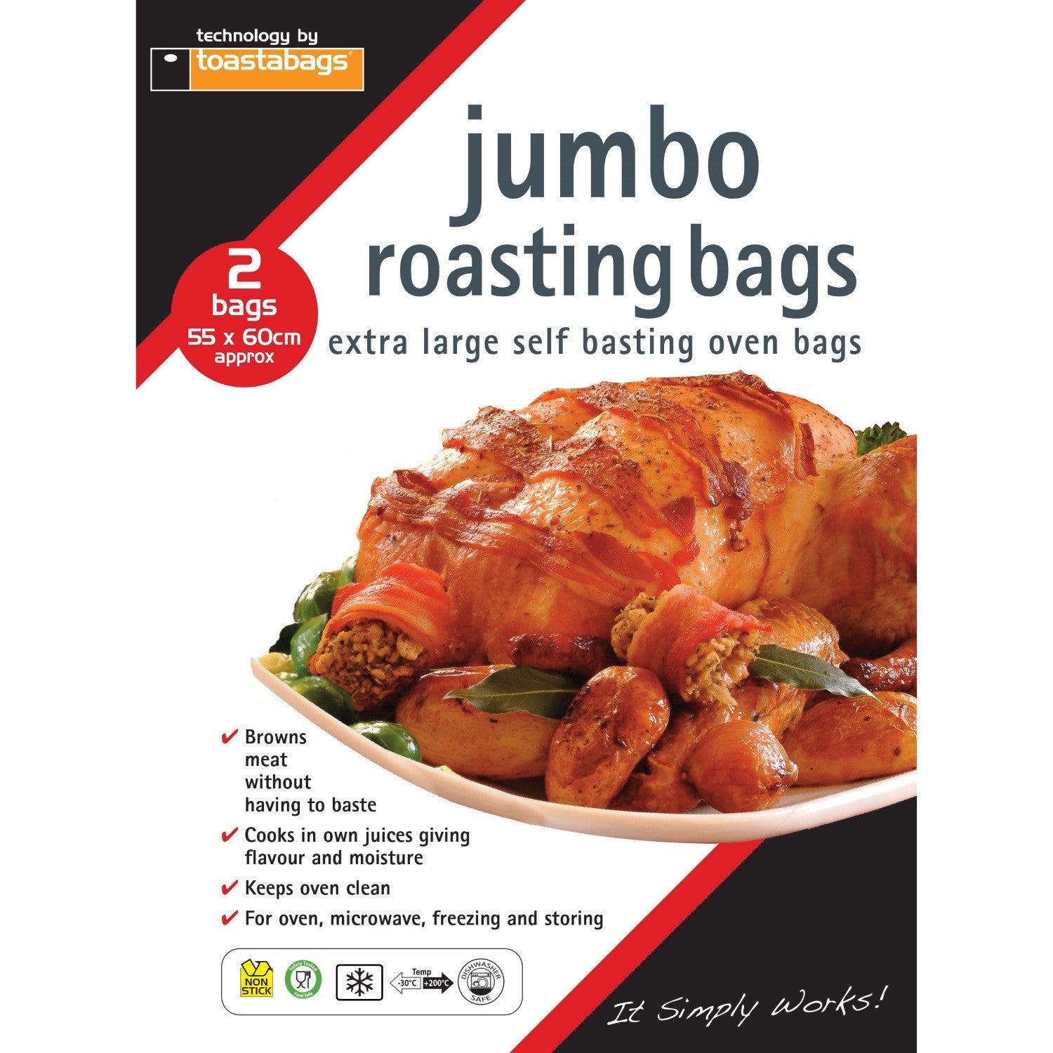 Planit RBJ2PP Jumbo Roasting Bags Pkt2 55cm x 60cm - Premium Roasting Bags / Liners from Planit Products Ltd - Just $1.0! Shop now at W Hurst & Son (IW) Ltd