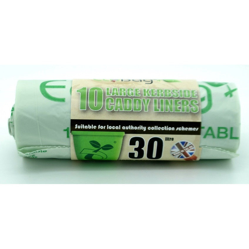 Ecobag 237 Large Kerbside Caddy Liners 30Ltr - Pack of 10 - Premium Bin Liners from ecobag - Just $2.99! Shop now at W Hurst & Son (IW) Ltd