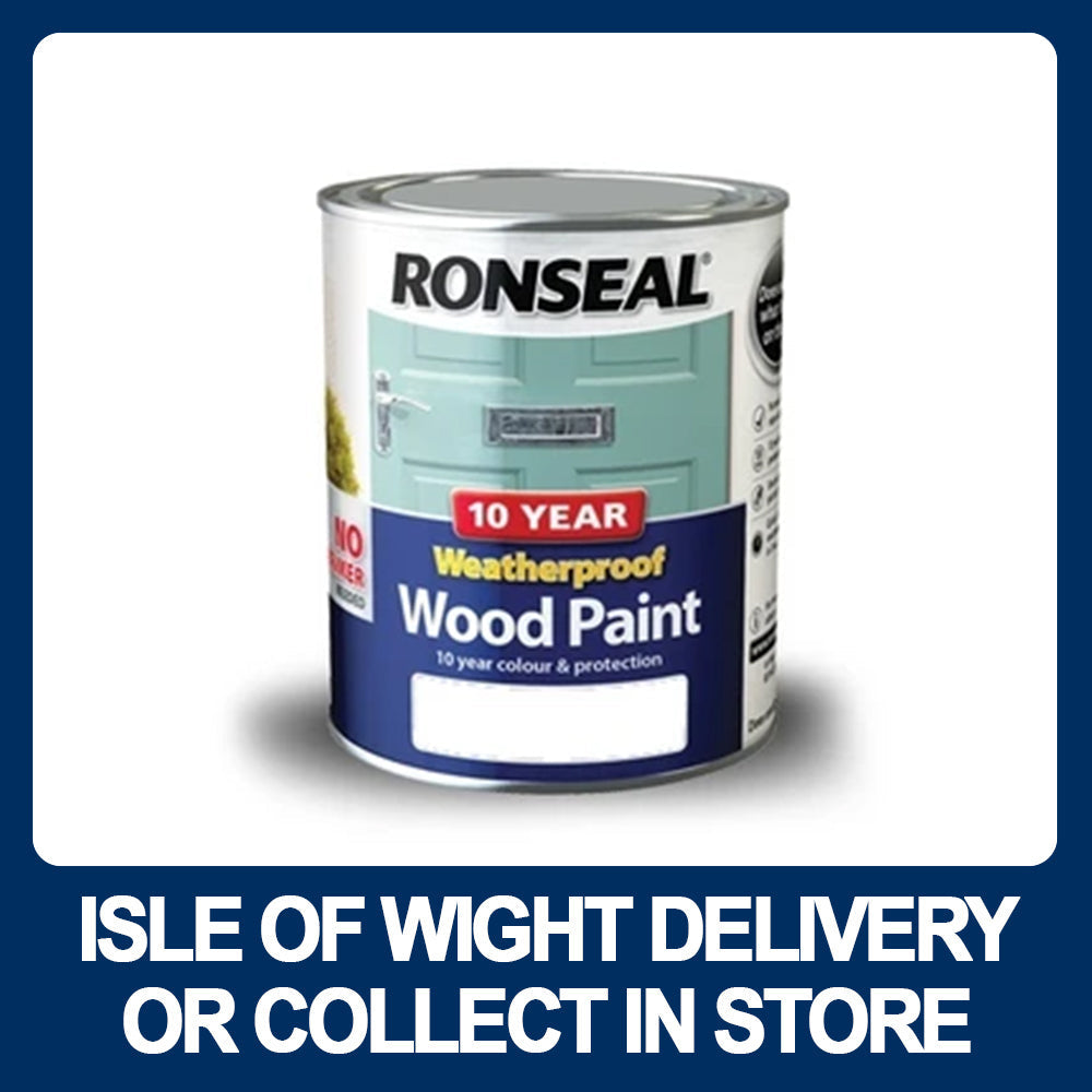 Ronseal Weatherproof 10 Year Exterior Wood Paint 750ml - Various Colours - Premium Outdoor Wood Paints from RONSEAL - Just $17.50! Shop now at W Hurst & Son (IW) Ltd