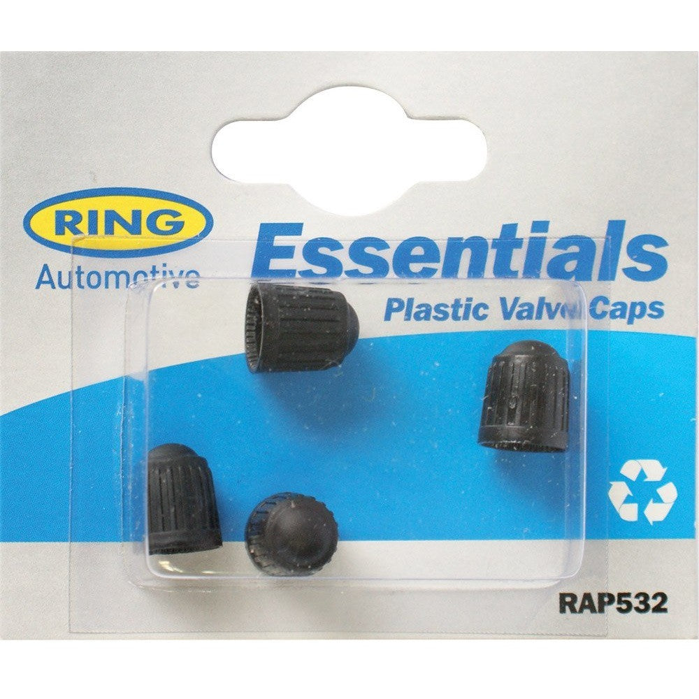Ring RAP532 Essentials Plastic Valve Caps Pkt4 - Premium Automotive from Ring - Just $1.25! Shop now at W Hurst & Son (IW) Ltd