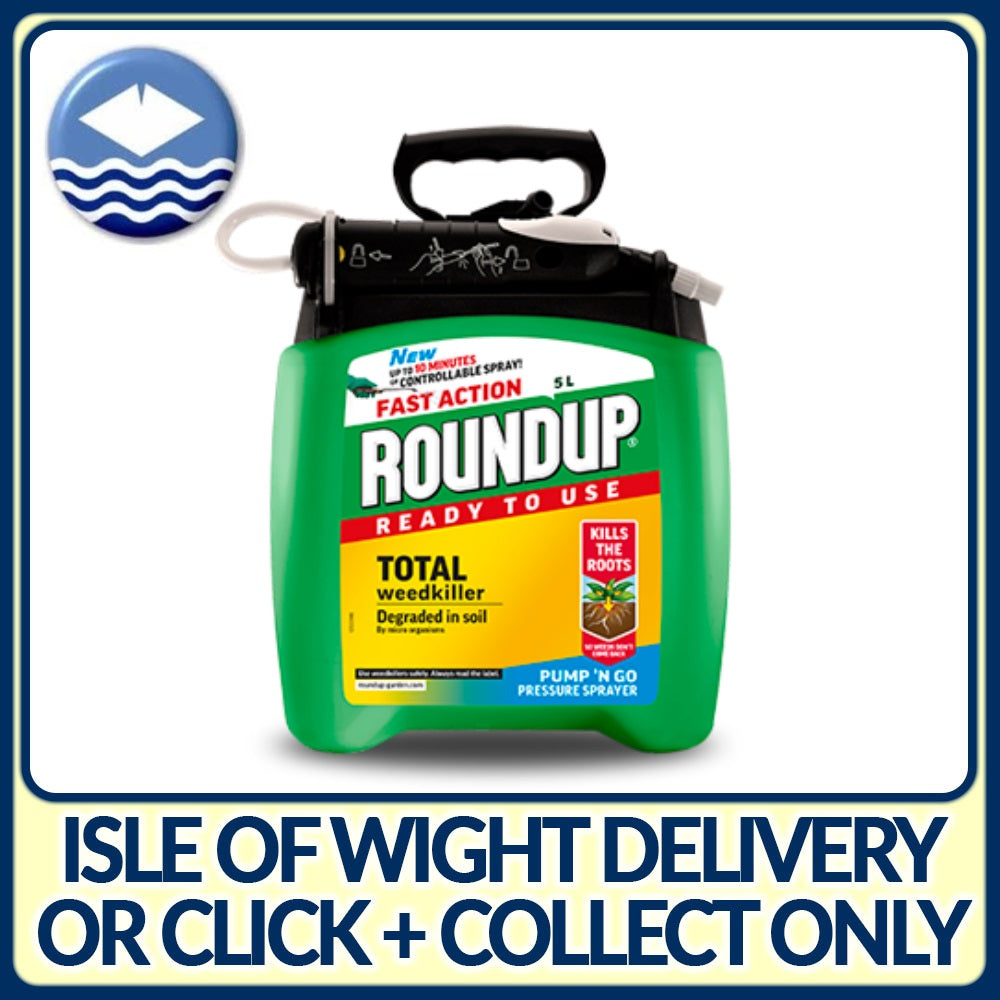 RoundUp Ready-to-Use Pump N Go Total Weedkiller - 5 Litre - Premium Weedkillers from RoundUp - Just $39.50! Shop now at W Hurst & Son (IW) Ltd