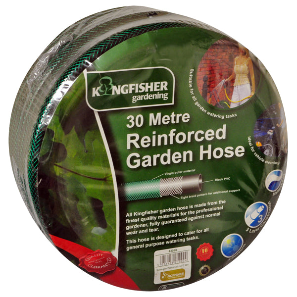 Kingfisher E430X Reinforced Garden Hose 30 Metre Garden Hoses / Reels Kingfisher Brand_Kingfisher Collections_Hoses / Watering Google Product Greenhouse & Garden Hoses & Watering Jubilee Product Type_Garden Hoses / Reels