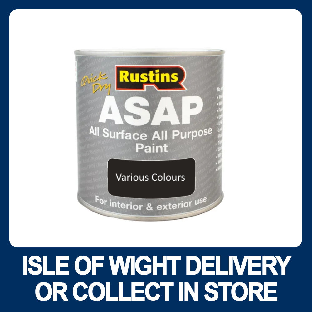 Rustins ASAP Paint SATIN Finish - Various Colours - Premium Satin from W Hurst & Son (IW) Ltd - Just $8.99! Shop now at W Hurst & Son (IW) Ltd