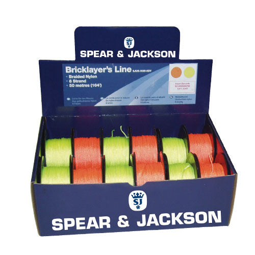 Spear & Jackson SJUK-50M-8OY Brick Layers Line 50mtr - Single Reel - Premium Builders from Eclipse - Just $3.79! Shop now at W Hurst & Son (IW) Ltd
