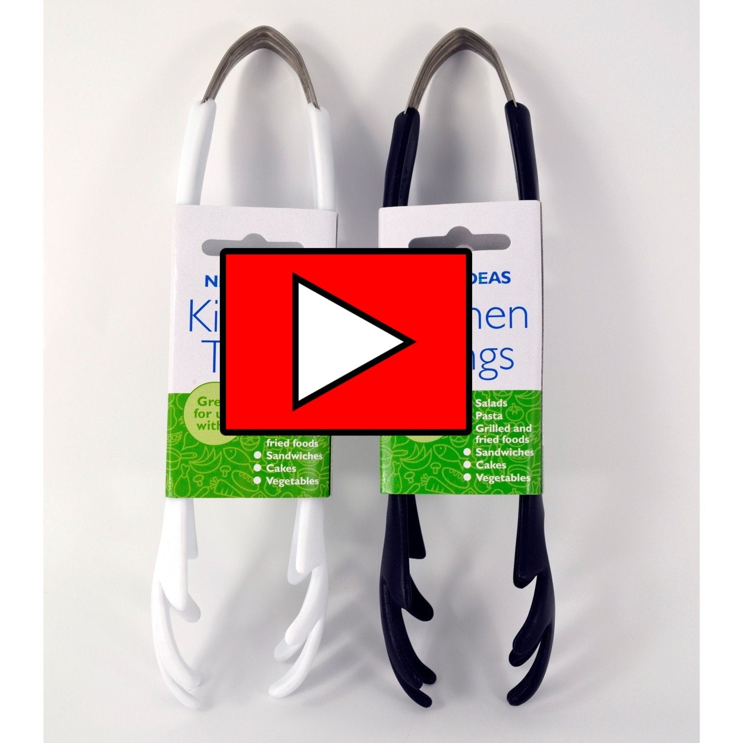 Neat Ideas 5022 Kitchen Tongs - Black or White Tongs Neat Ideas Google Product Kitchen Tools & Utensils Neat Ideas Product Type_Tongs Tongs Utensils